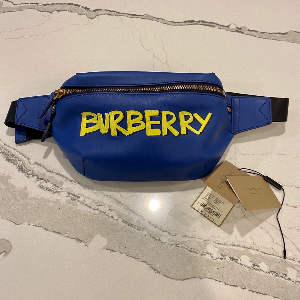 Burberry Graffiti Medium Sonny Leather Belt Bag